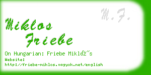 miklos friebe business card